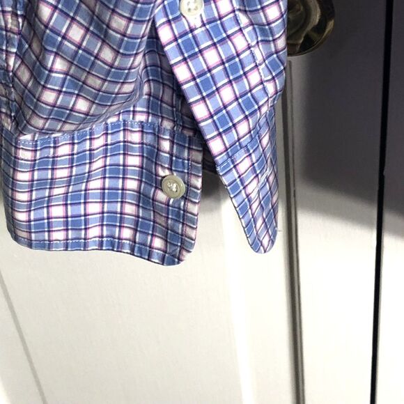 Polo Ralph Lauren Men's XL Plaid Button Down Shirt Blue Pink White 100% Cotton - Picture 7 of 8